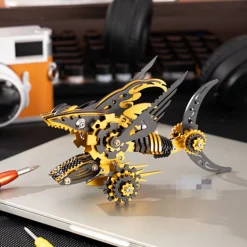 3D Metal Mechanical Sawtooth Shark Assembly Model Kit