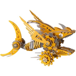 3D Metal Mechanical Sawtooth Shark Assembly Model Kit
