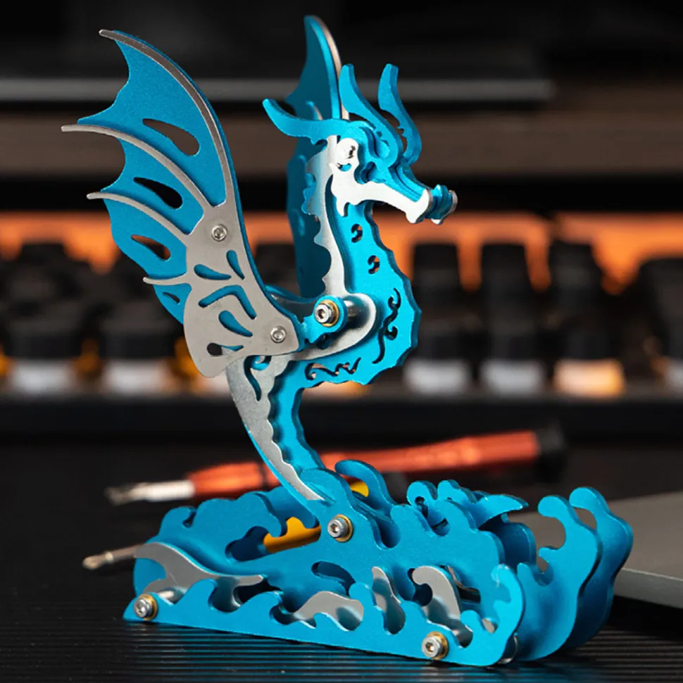 3D Metal Mechanical Seahorse Puzzle Assembly Model Kit