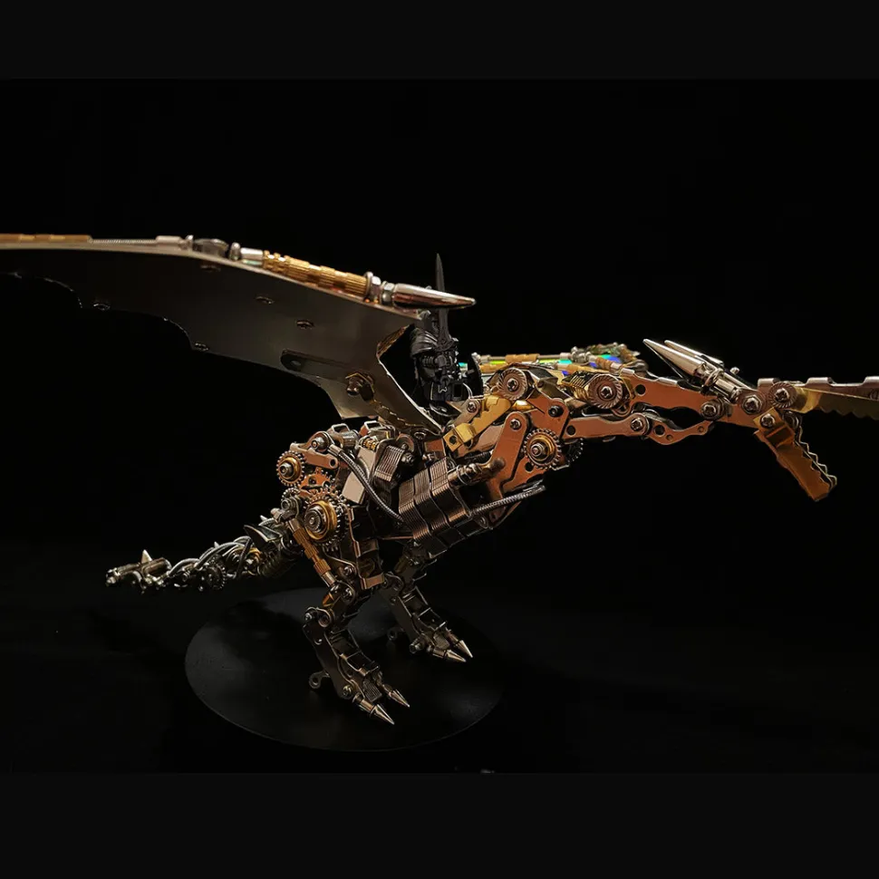 3D Metal Mechanical Steampunk Fly Dragon Crafts DIY Assembly Model Kit Art Device-600PCS+