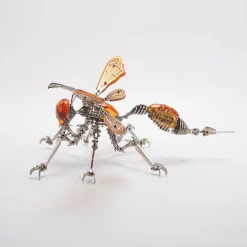 3D Metal Mechanical Wasp Puzzle Model Kit with LED Lights