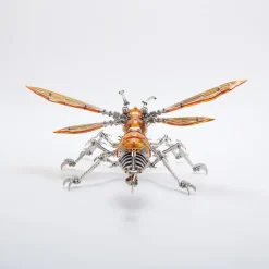 3D Metal Mechanical Wasp Puzzle Model Kit with LED Lights