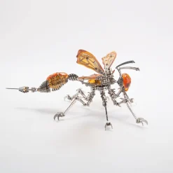 3D Metal Mechanical Wasp Puzzle Model Kit with LED Lights