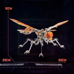 3D Metal Mechanical Wasp Puzzle Model Kit with LED Lights