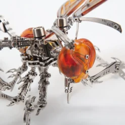 3D Metal Mechanical Wasp Puzzle Model Kit with LED Lights