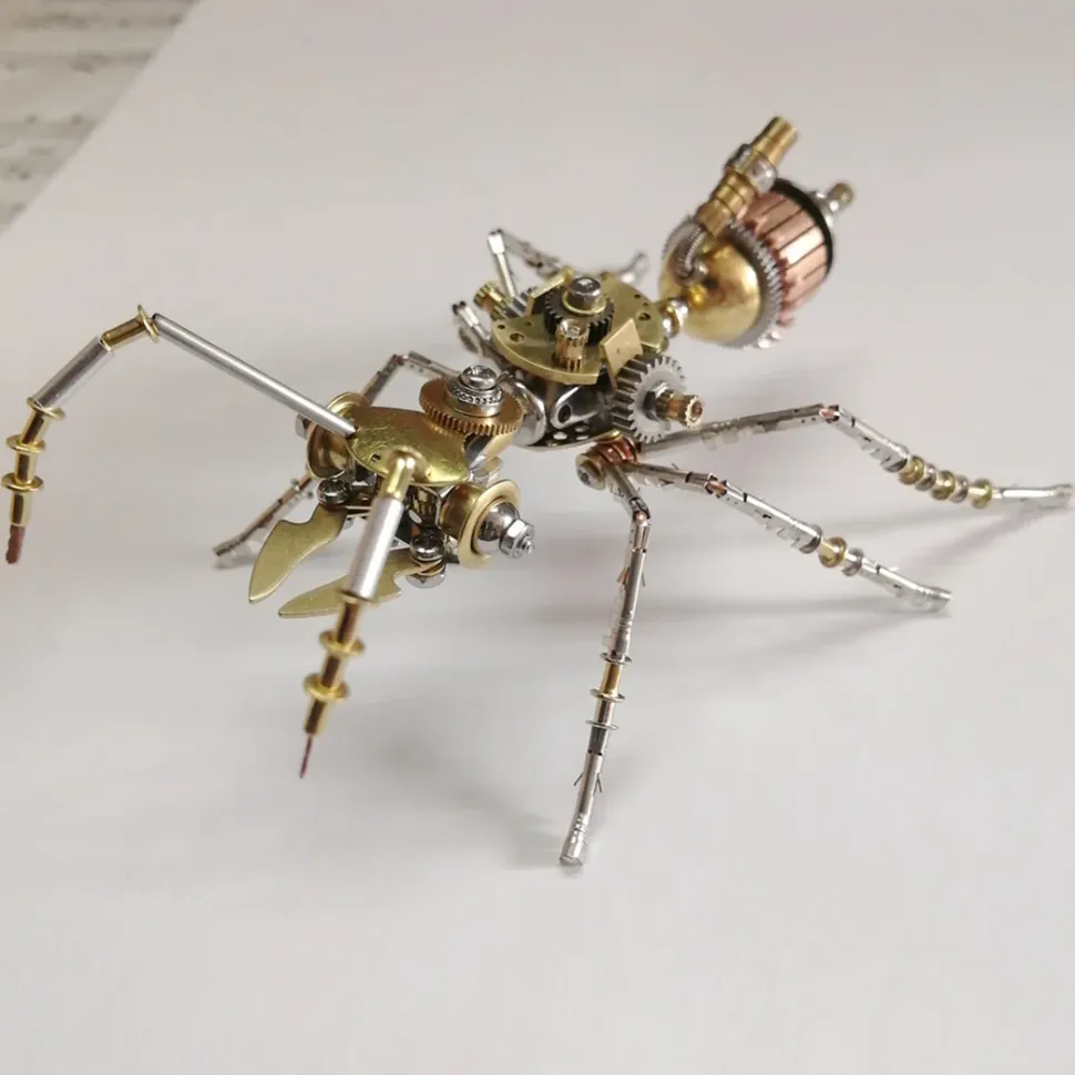 3D Metal Mini Ant Puzzle Steampunk DIY Assembly Model Kit 190PCS