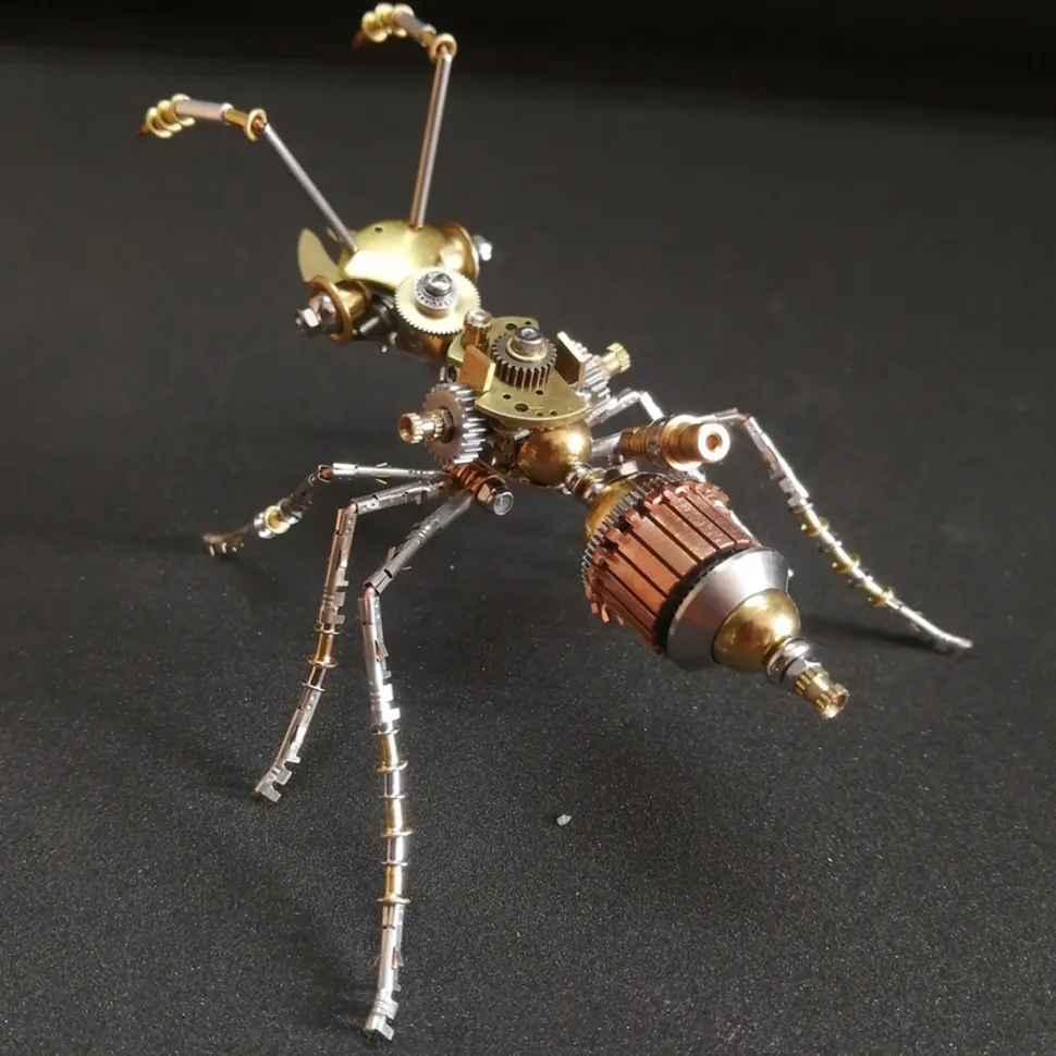 3D Metal Mini Ant Puzzle Steampunk DIY Assembly Model Kit 190PCS