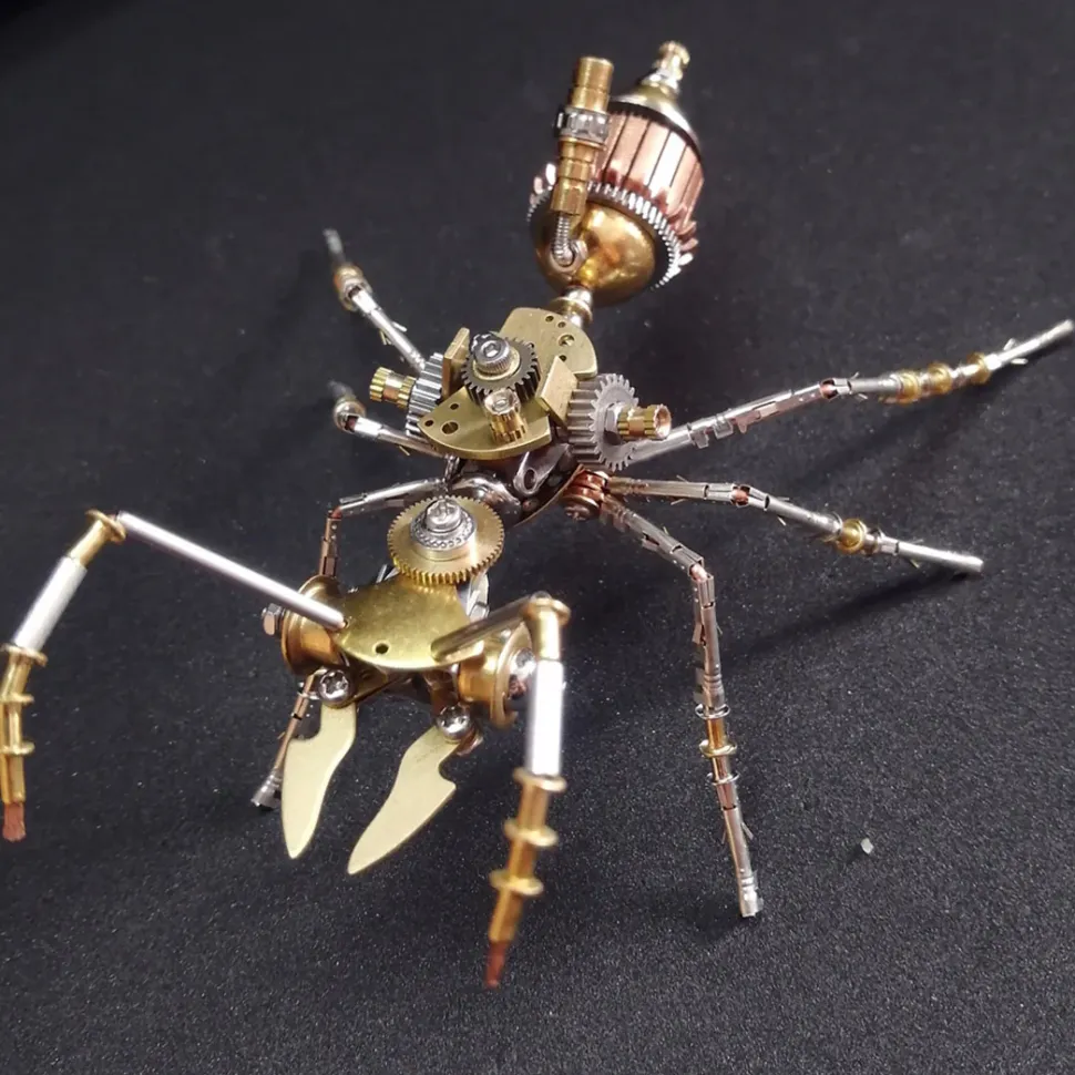 3D Metal Mini Ant Puzzle Steampunk DIY Assembly Model Kit 190PCS