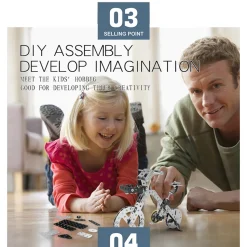 3D Metal Puzzle Bicycle Assembly Kit DIY Model Toys Kit Adults Kids -191PCS