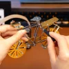 3D Metal Puzzle Bike DIY Mechanical Assembly Model Kit – Stainless Steel Bicycle, Desktop Collectible Craft for Mechanical Enthusiasts (105+PCS)