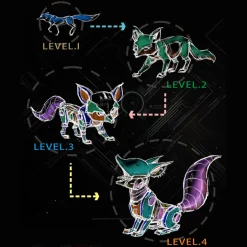 3D Metal Puzzle Mechanical Fox DIY Model Assembly Creative Toy Set