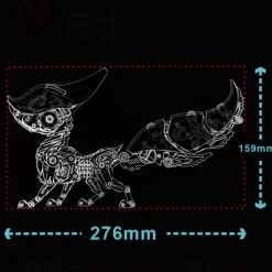 3D Metal Puzzle Mechanical Fox DIY Model Assembly Creative Toy Set