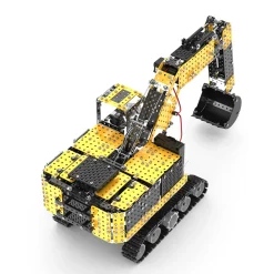 3D Metal Puzzle RC Excavator Model Kit 2.4G 12CH Metal Simulation of Alloy Excavator Construction Vehicle Model Construction-2544PCS