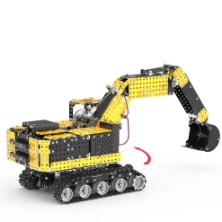 3D Metal Puzzle RC Excavator Model Kit 2.4G 12CH Metal Simulation of Alloy Excavator Construction Vehicle Model Construction-2544PCS