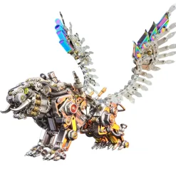 3D Metal Puzzle Tiger Model Kit Bengal Tiger and Smilodon with Wing-700PCS+