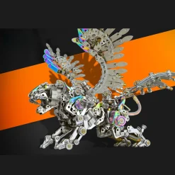 3D Metal Puzzle Tiger Model Kit Bengal Tiger and Smilodon with Wing-700PCS+
