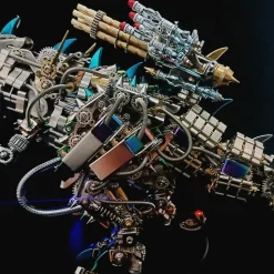 3D Metal Rex Dinosaur Mechanical Puzzle DIY Assembly Model Kit - 2500PCS+55cm Height