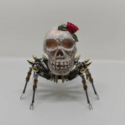 3D Metal Skull Spider Night Light Assembly Model Kit