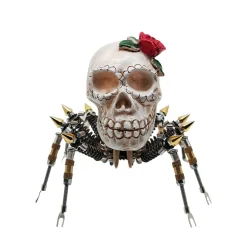 3D Metal Skull Spider Night Light Assembly Model Kit