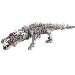 3D Metal Sleeping Crocodile DIY Metal Puzzle Model Kit Mechanical Assembly Crafts 1500+PCS