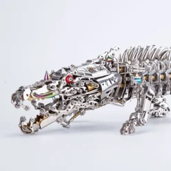 3D Metal Sleeping Crocodile DIY Metal Puzzle Model Kit Mechanical Assembly Crafts 1500+PCS