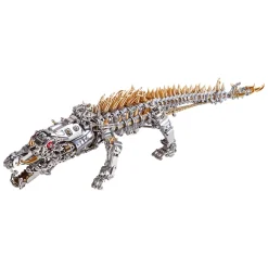 3D Metal Sleeping Crocodile DIY Metal Puzzle Model Kit Mechanical Assembly Crafts 1500+PCS