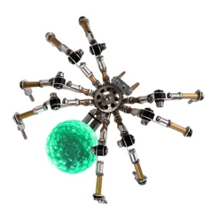 3D Metal Spider Model DIY Kits with 3CM Glowing LED Crystal Ball -270PCS+
