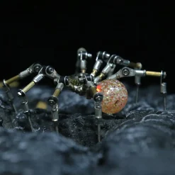 3D Metal Spider Model DIY Kits with 2CM Glowing Crystal Ball -270PCS+
