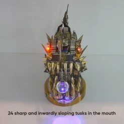 3D Metal Steampunk Craft Puzzle Mechanical Anglefish Model DIY Assembly with Luminous Bulb Creative Gift-1064PCS+