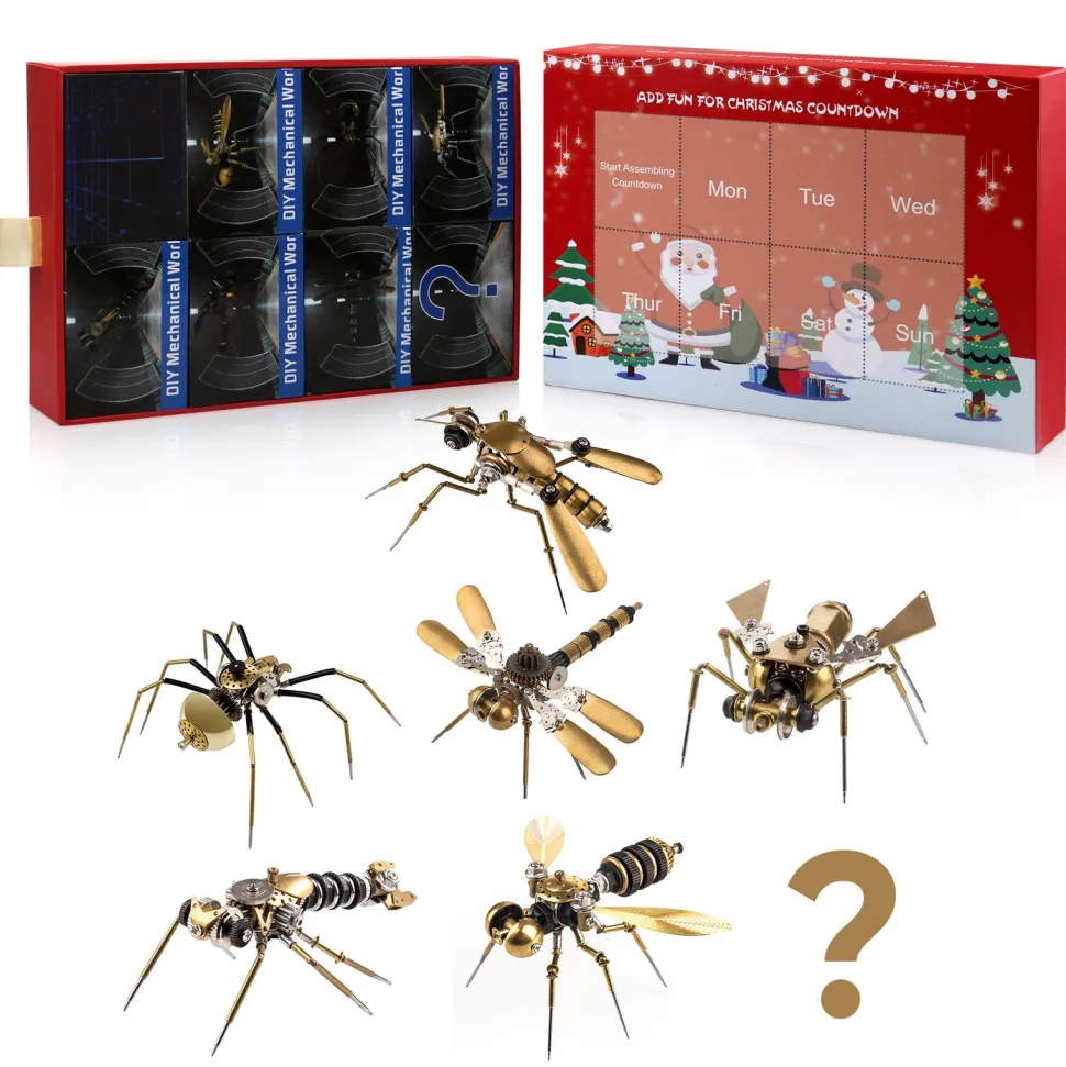 3D Metal Steampunk Craft Puzzle Mechanical Insect Model DIY Assembly Animal Jigsaw Puzzle Kit - Make Your Own Advent Calendar - Creative Gift-650PCS+