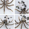 3D Metal Steampunk Galaxy Craft Puzzle Mechanical Octopus with Desk Lamp Model DIY Assembly for Home Decor Creative Gift-1060PCS