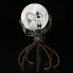 3D Metal Steampunk Galaxy Craft Puzzle Mechanical Octopus with 16 Colors Tap and Remote Control Lamp Model DIY Assembly for Home Decor Creative Gift-1060PCS