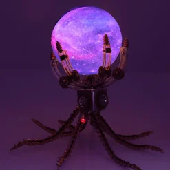 3D Metal Steampunk Galaxy Craft Puzzle Mechanical Octopus with 16 Colors Tap and Remote Control Lamp Model DIY Assembly for Home Decor Creative Gift-1060PCS