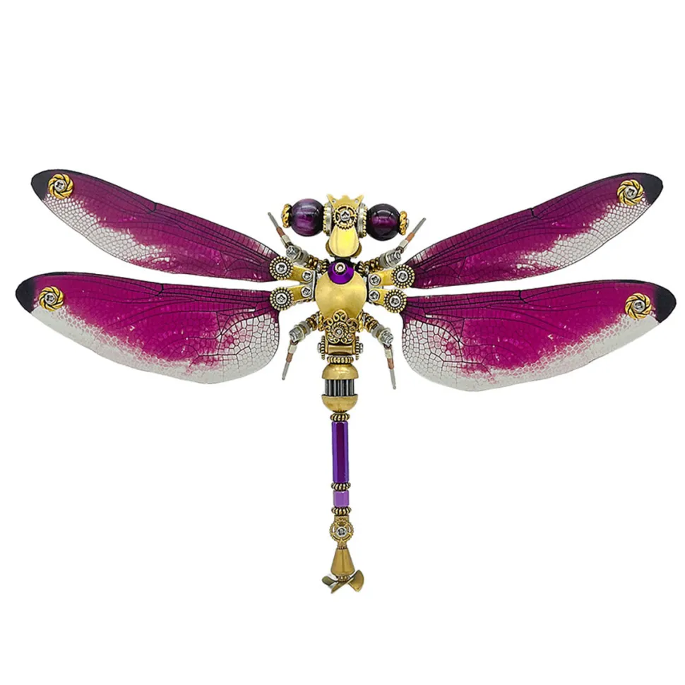 3D Metal Steampunk Insect Assembly Model Kit with Magnetic Display Base