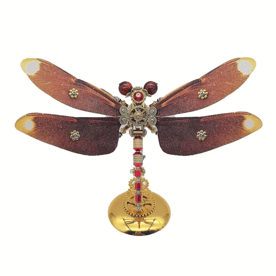 3D Metal Steampunk Insect Assembly Model Kit with Magnetic Display Base