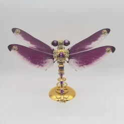 3D Metal Steampunk Insect Assembly Model Kit with Magnetic Display Base
