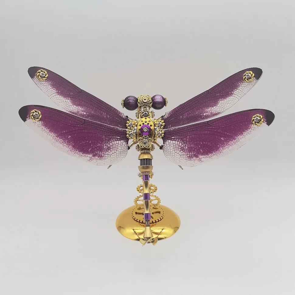 3D Metal Steampunk Insect Assembly Model Kit with Magnetic Display Base