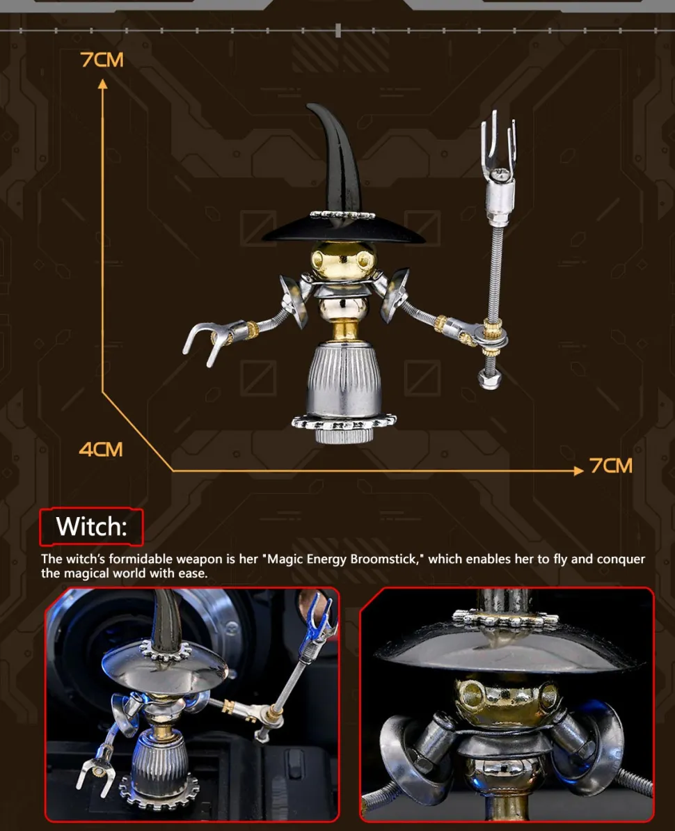3D Metal Steampunk Mecha Assembly Model Kit Christmas Blind Box
