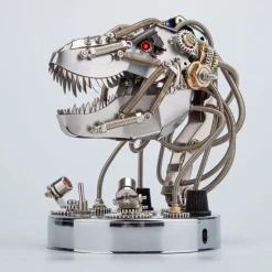 3D Metal Steampunk Moving Mechanical Dinosaur Head Model Kits - 180PCS+