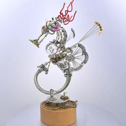 3D Metal Steampunk Seahorse Music Box Assembly Model Kit
