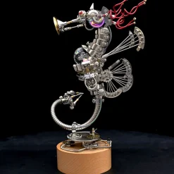 3D Metal Steampunk Seahorse Music Box Assembly Model Kit