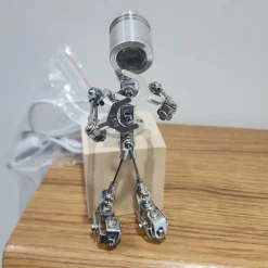 3D Metal Steampunk Sparkling Silver Mechanical Lamp Model