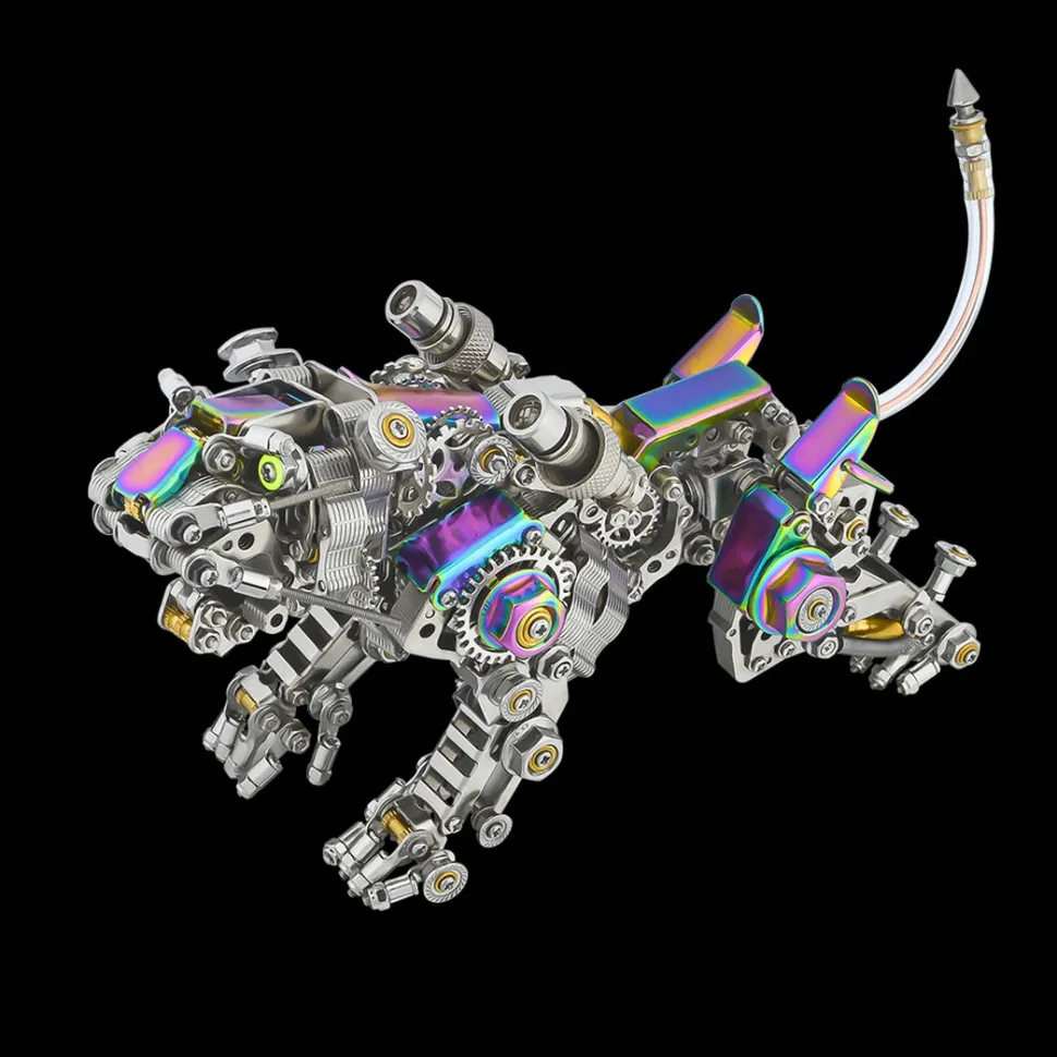 3D Metal Tiger Kit Assembly Smilodon Model Saber-toothed Tiger - 650PCS+