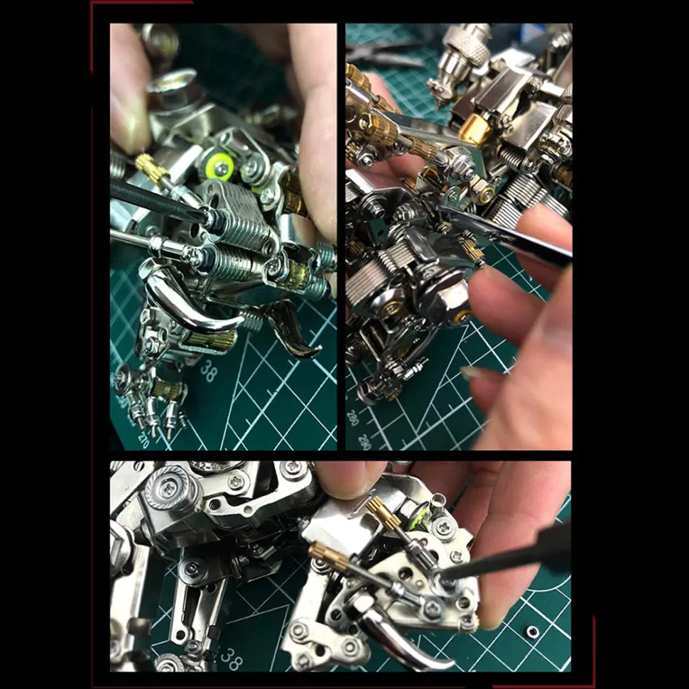 3D Metal Tiger Kit Assembly Smilodon Model Saber-toothed Tiger - 650PCS+