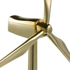 3D Metal Windmill Assembly Model Solar Powered Wind Turbine Model Golden