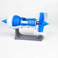 3D Printed Aero Engine Model Jet Engine Model Turbofan STEM Model