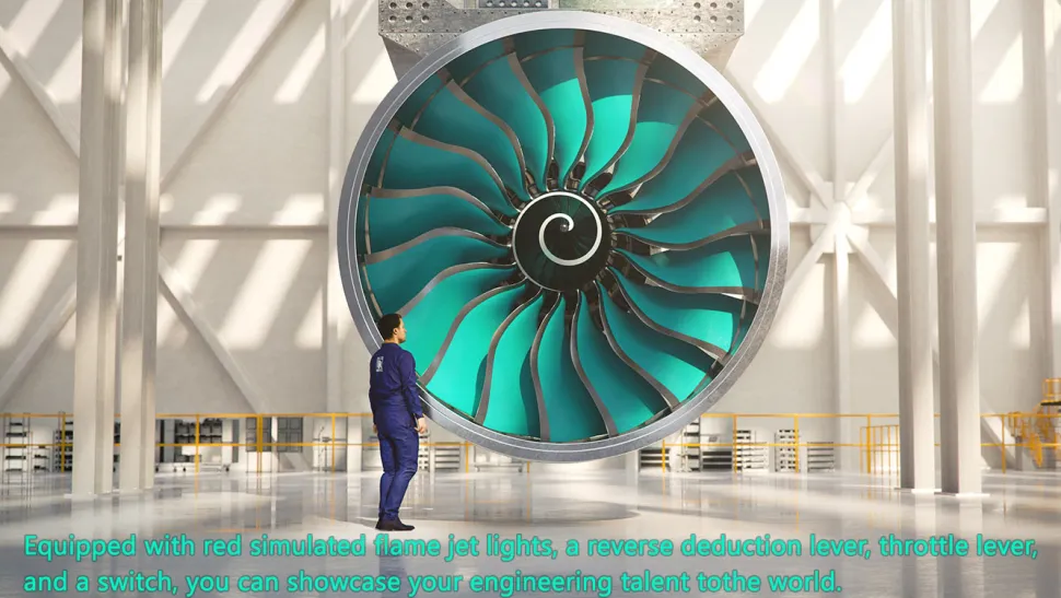 3D Printed Functional Nacelle Thrust Reverser Turbofan Engine Model-Build Your Own Turbofan Engine that Works