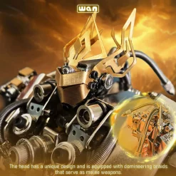 3D Protoss Mecha Metal Model With Light Steampunk DIY Assembly Jigsaw Crafts 1020+Pcs