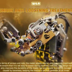 3D Protoss Mecha Metal Model With Light Steampunk DIY Assembly Jigsaw Crafts 1020+Pcs