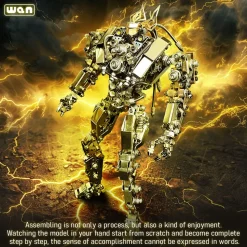 3D Protoss Mecha Metal Model With Light Steampunk DIY Assembly Jigsaw Crafts 1020+Pcs